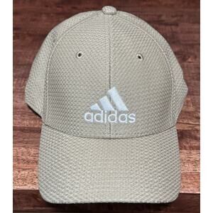 Adidas Aeroready Stretch Fit Fitted Cap Hat Adult Large L Extra Large Beige